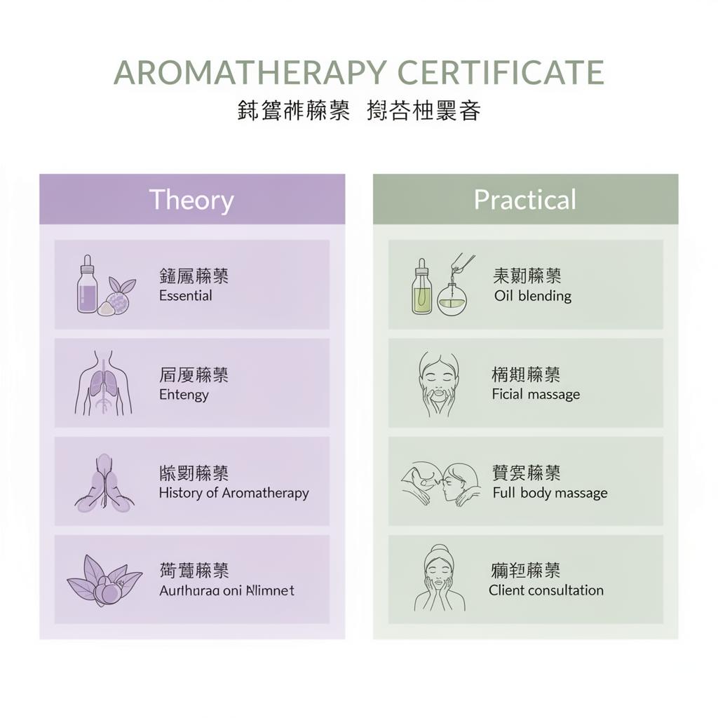 芳香療法課程模塊一覽