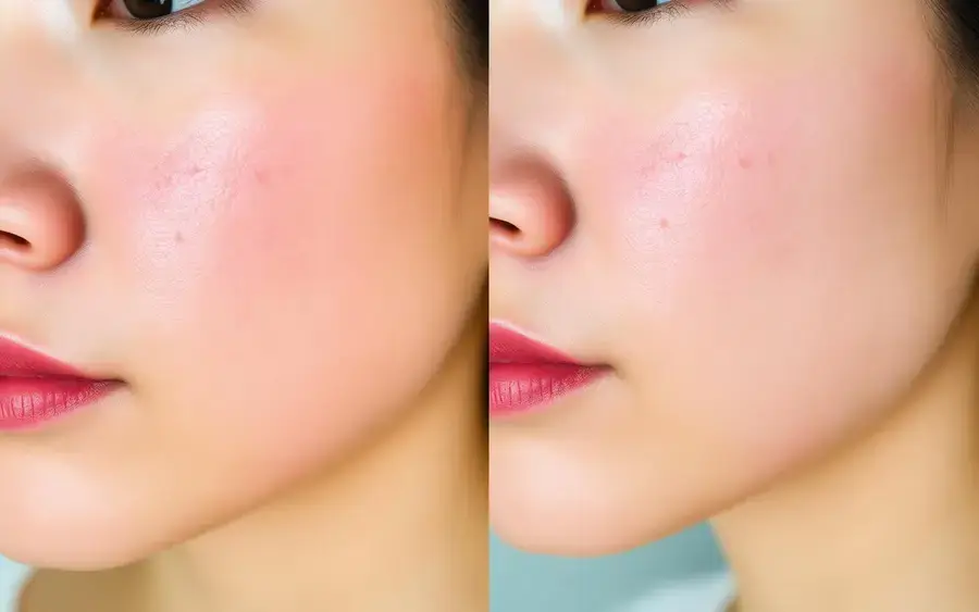 Mega Cell One IPL 嫩膚療程前後對比 — 紅斑、色素明顯改善