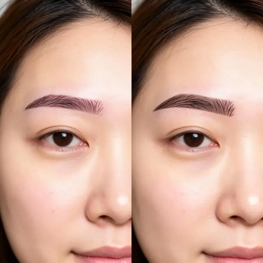 霧眉飄眉復原期對照——剛做完 vs 30 日後