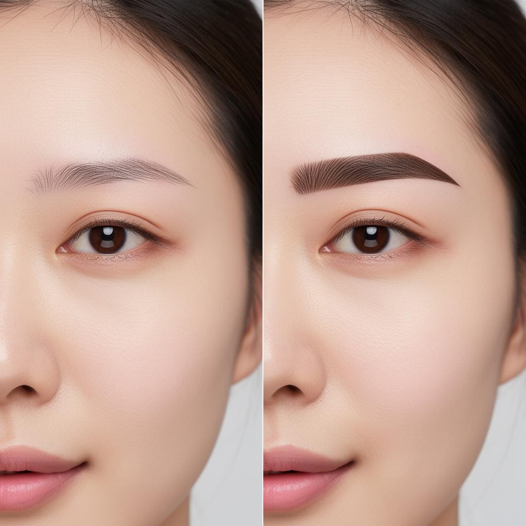 飄眉前後效果對比展示